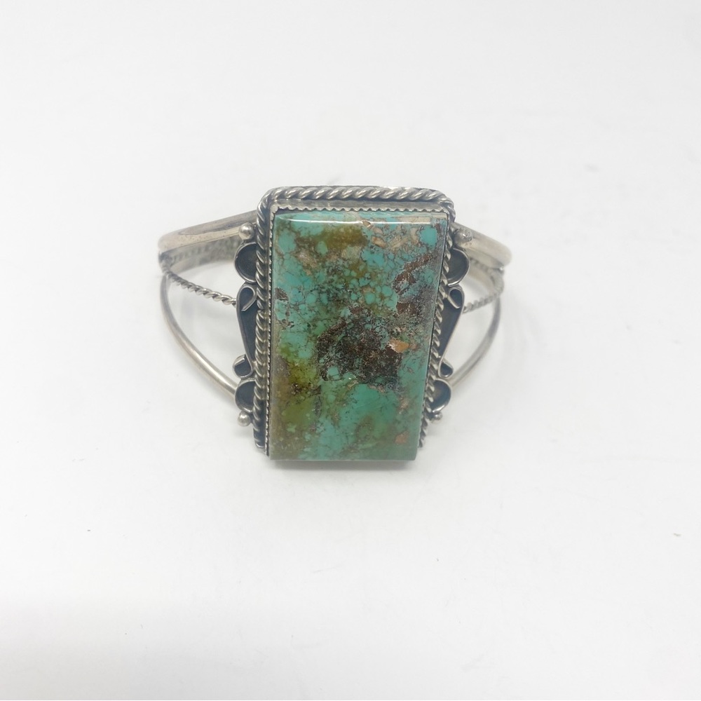 662 Vintage Patricia Platero Navajo Large Royston Turquoise sterling silver cuff